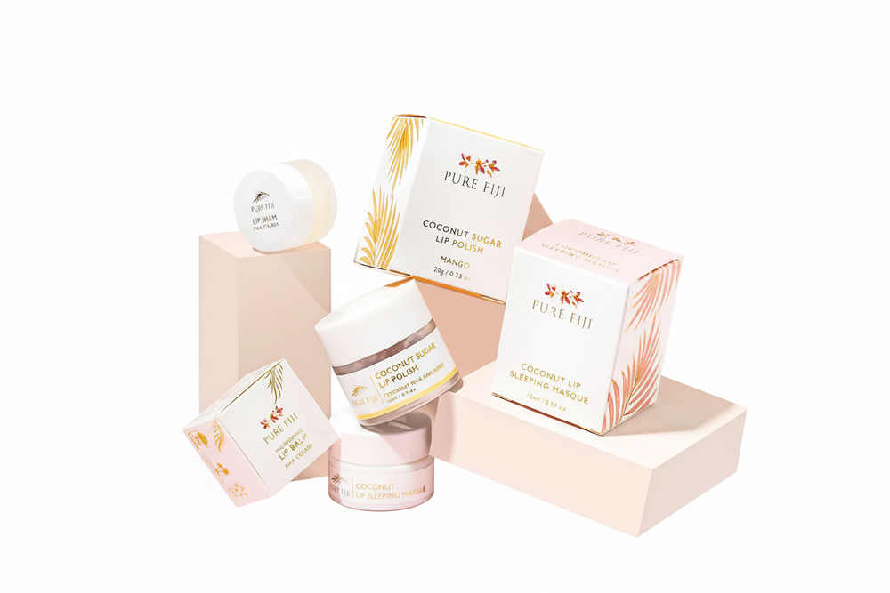 Pure Fiji Lip Polish, Balm & Sleeping Masque Trio