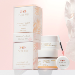 Pure Fiji Lip Polish, Balm & Sleeping Masque Trio