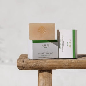 Pure Fiji Man Handmade Coconut Creme Soap 110g - Citrus Lime & Mint