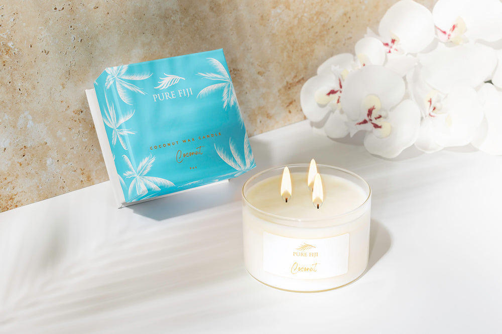 New - Pure Fiji Palm Collection Coconut Wax Candle - 9oz