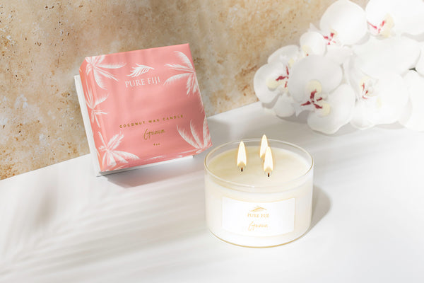 New - Pure Fiji Palm Collection Coconut Wax Candle - 9oz
