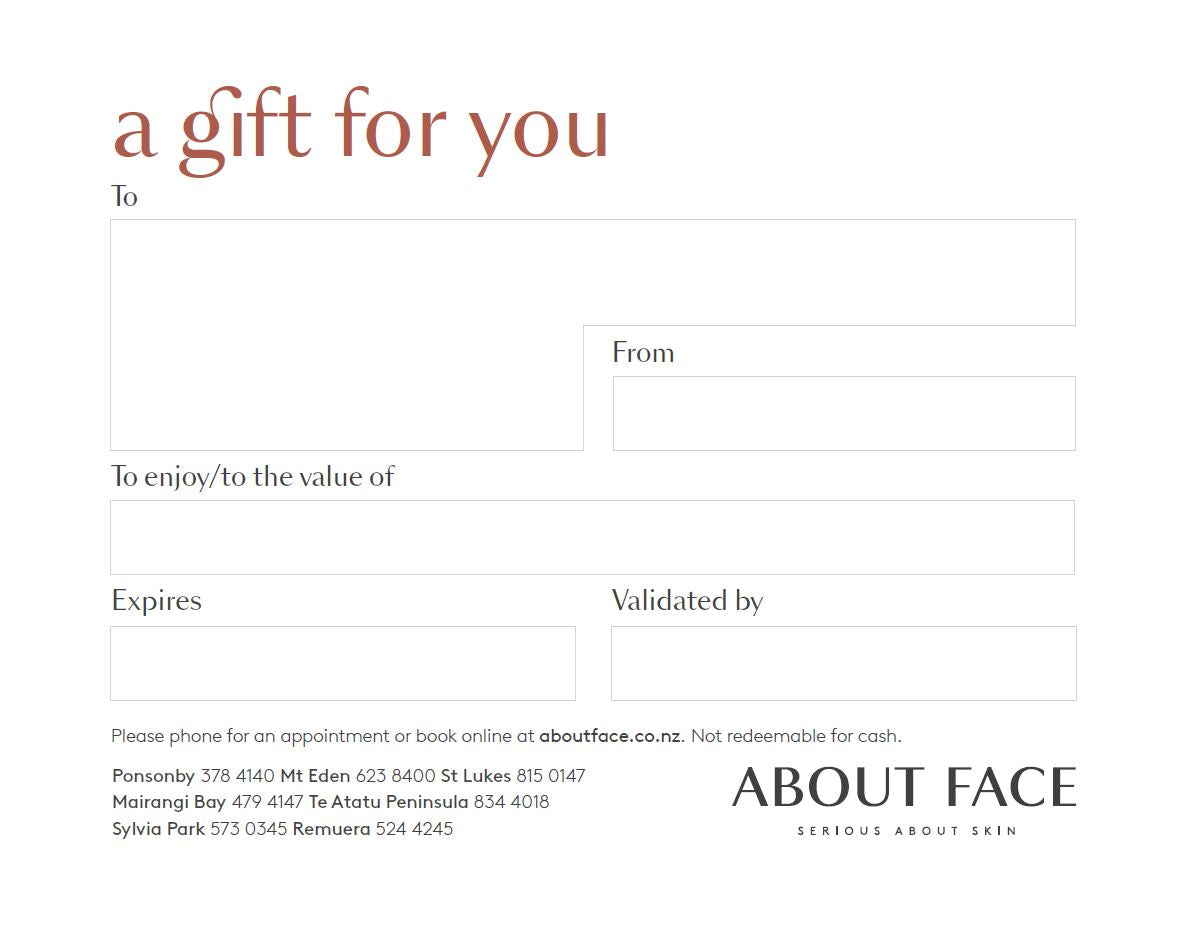 About Face Gift Voucher