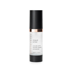 A bottle of Youngblood mineral primer, which is a colourless, light-weight silky formula designed to extend the wear of makeup.